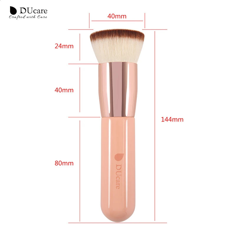 DUCARE Basic Brush Flat Top Kabuki Makeup Brush Synthetic Hair Liquid Mixed Mineral Powder Buffer Stickers Cosmetics 241008