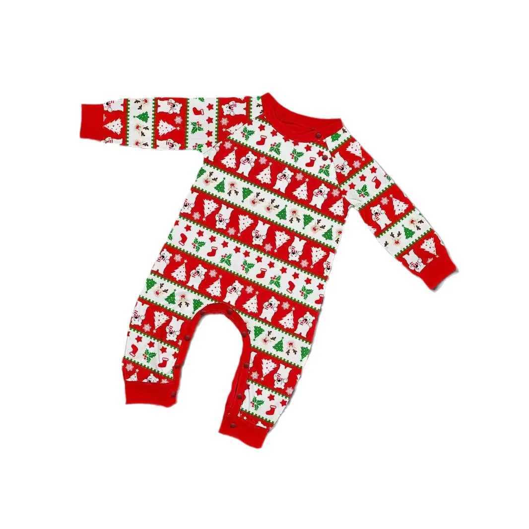 Christmas Family Matching Set Pajama Clothing Set 2024 Cartoon Printing Mother Children Baby Christmas Family Appearance Pajama W241008