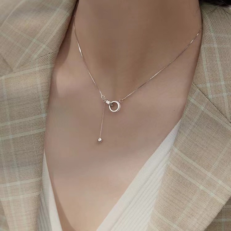 tassel collarbone chain, women's niche design, light accessories, simple and cool breeze
