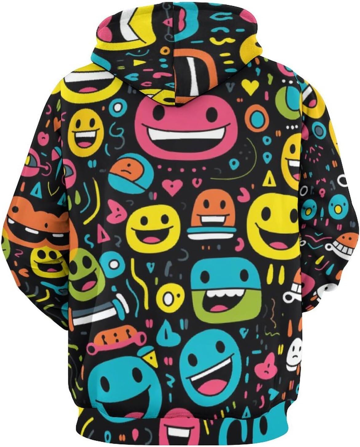Hoodie for Mens Womens Unisex Psychedelic Cartoon Hoodie Novelty Printed Pattern Hooded Casual Hippie Pullover Sweatshirt Graphic Hoodies sweatshirt