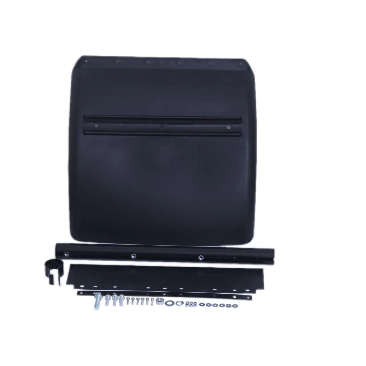 Semi-Trailer Protective Fender Set Durable 24'' Square Black Plastics Including Mounting Accessories (Pair)