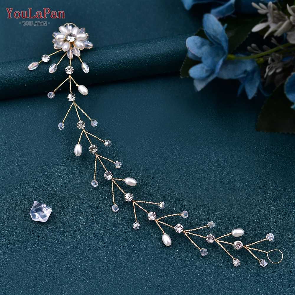 YouLaPan Crystal Womens Headband Handmade Wedding Headband Bridal Hair Accessories Party Girl Hair Belt HP35 W241007