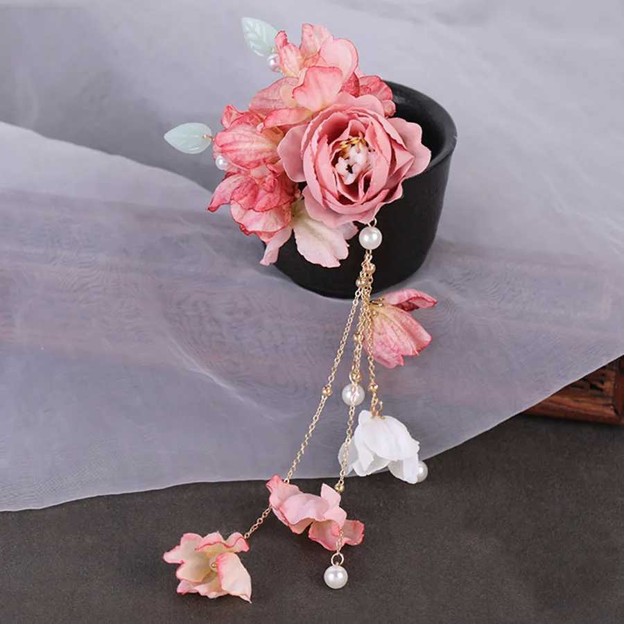 Fashionable retro duckbill clip U-shaped hair clip Chinese Hanfu wedding hair accessory girl bride party headpiece accessory W241007