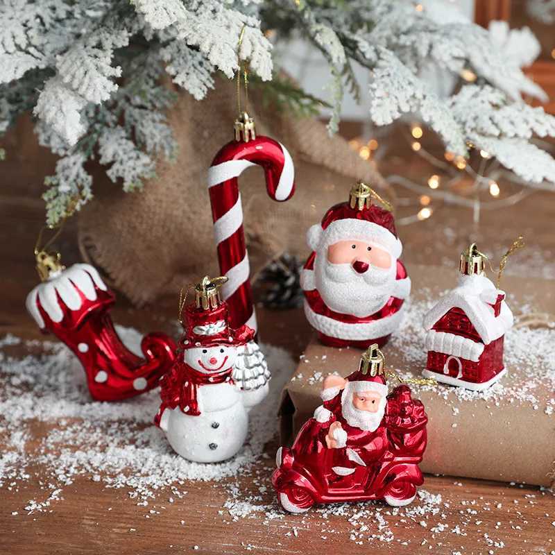 2 Elk Balls Tree Pendant Decoration Home Navigation New Years Christmas Gift W241008