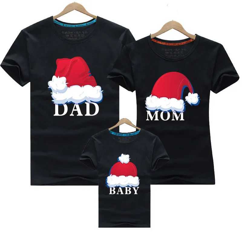 Christmas Family TSH irt Matching Clothing Fun New Christmas Mom Dad Child Me Baby Clothing Mom Daughter Son Girl Boy Clothing W24100813