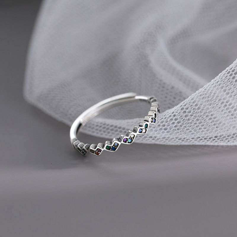 Love female index finger light luxury tail niche design, simple circle opening ring, 2024 model