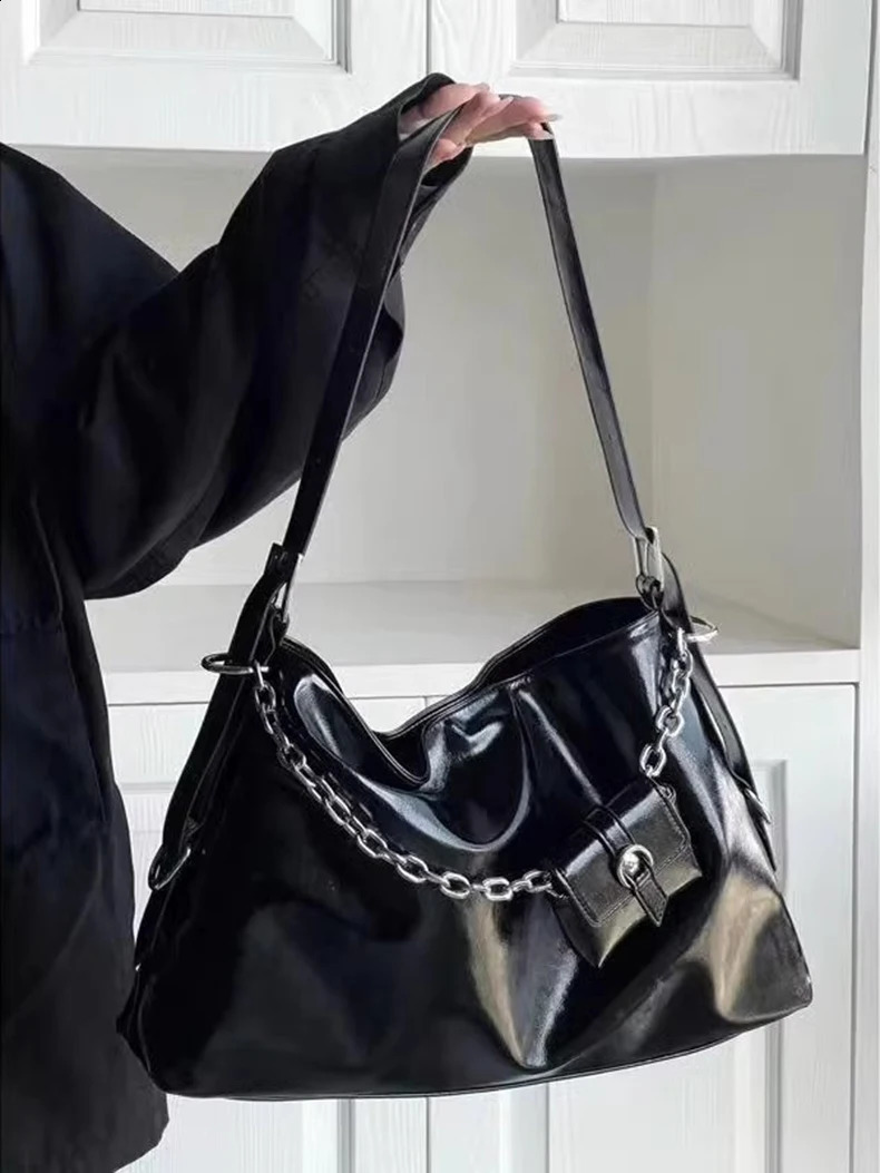 Fashion motorcycle womens handbag coin wallet silver soft PU leather storage bag shoulder 241008