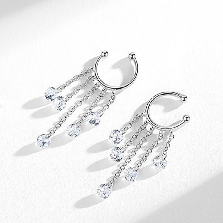 without holes, sparkg dias, tassels, ear bone clips, female fake earrings, and earrings