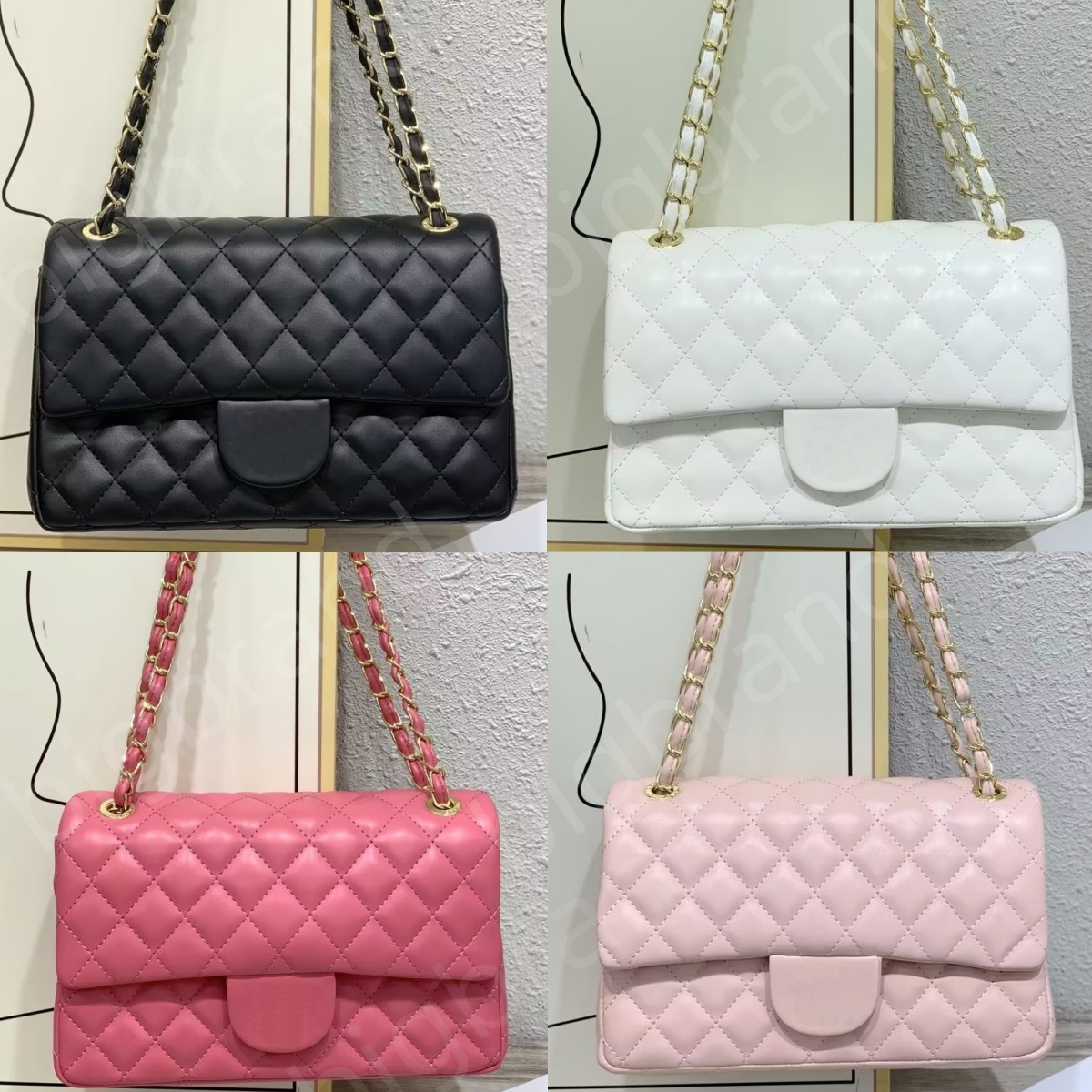 tote bag shoulder bag luxury bag designer bag crossbody designer bags pink messenger fashion bags dyeing leather Chains Check black crossbody designer women bag