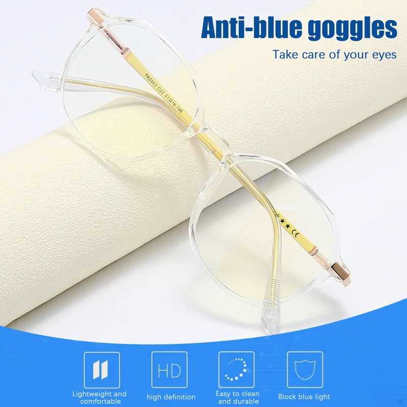 Unisex Anti-Stress Decorative Blue Light Blocking Filter Computer Glasses Men Women Frame Eyeglasses Clear SpectaclesX241008