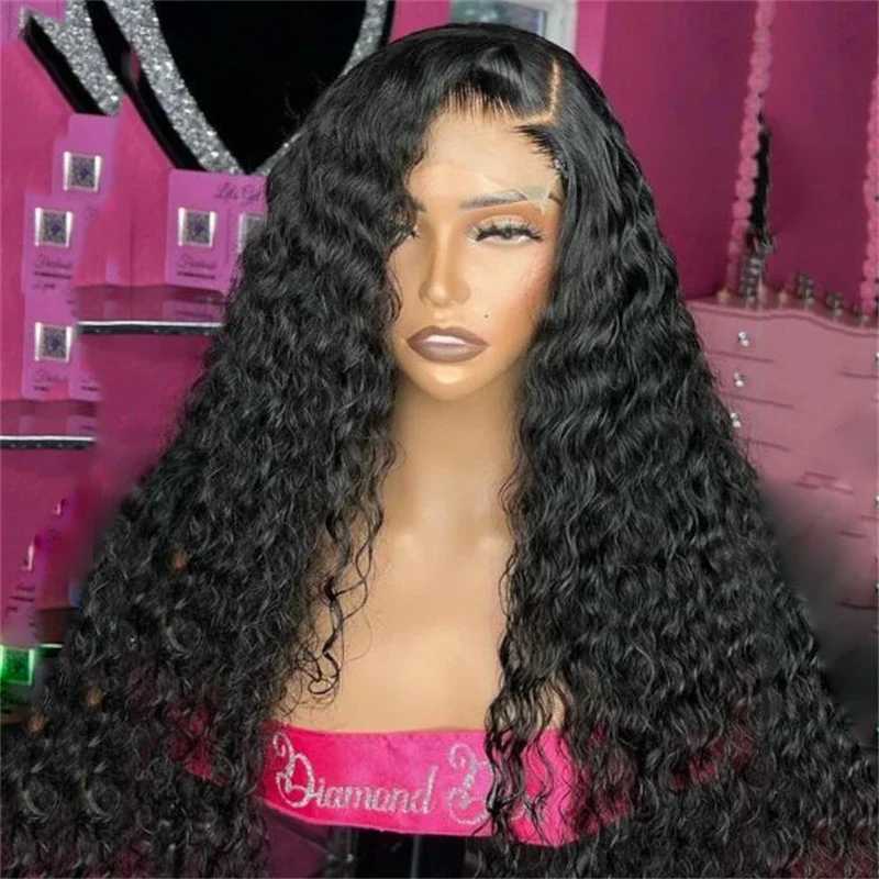 Deep Wave 13x4 Lace Wigs For Black Women Chocolate Brown Kinky Curly Lace Wig HD Transparent Curly Lace Closure Wig Glueless WigXJ241008
