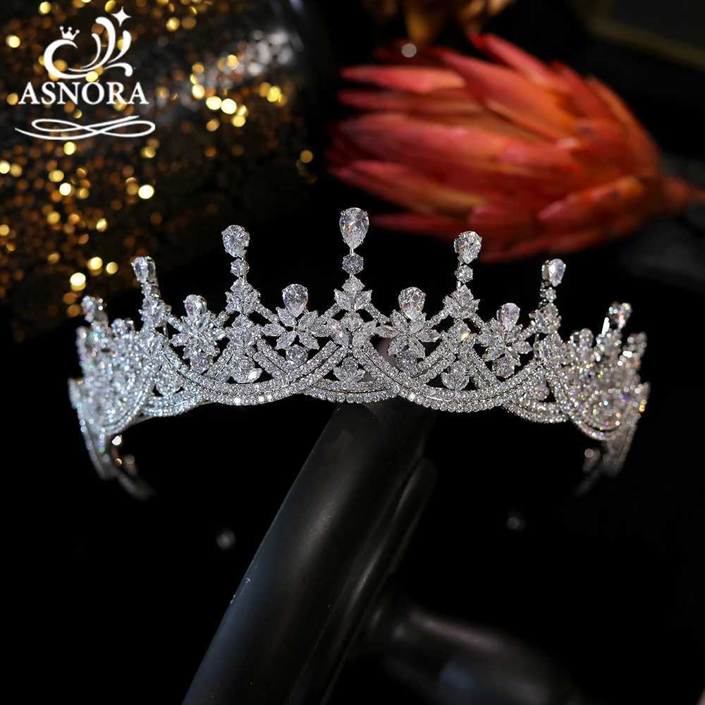 ASNORA Crystal Headband Crown Headband Womens Luxury Wedding Hair Accessories Bridal Maid Party Fashion Headband A01212 W241007