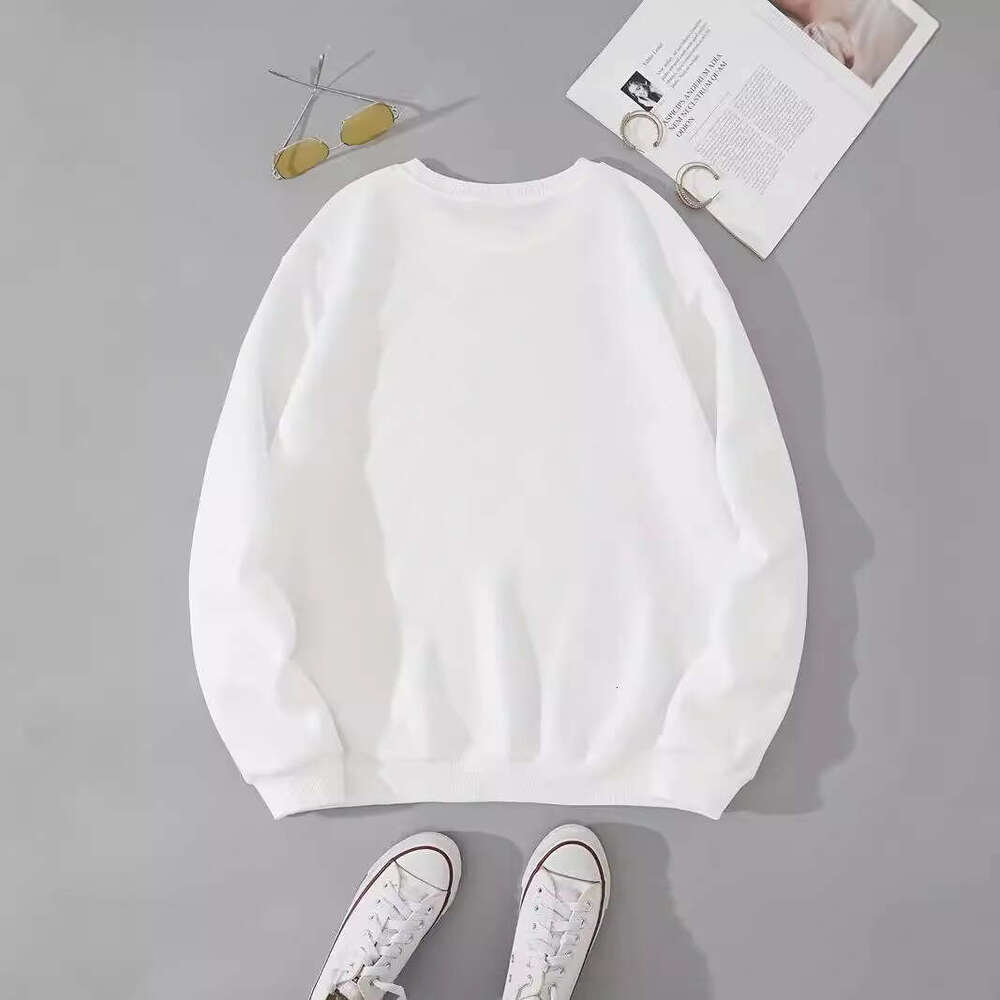 Warehouse style thin fish scale fabric 280g men's and women's round neck solid color casual pullover long sleeved looped sweatshirt