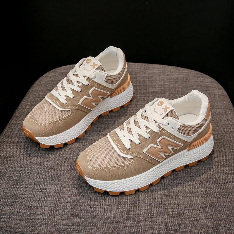Running Shoes for Women Black Brown Grey Comfortable Mesh Sport Shoes Jogging Tennis Platform Sneakers