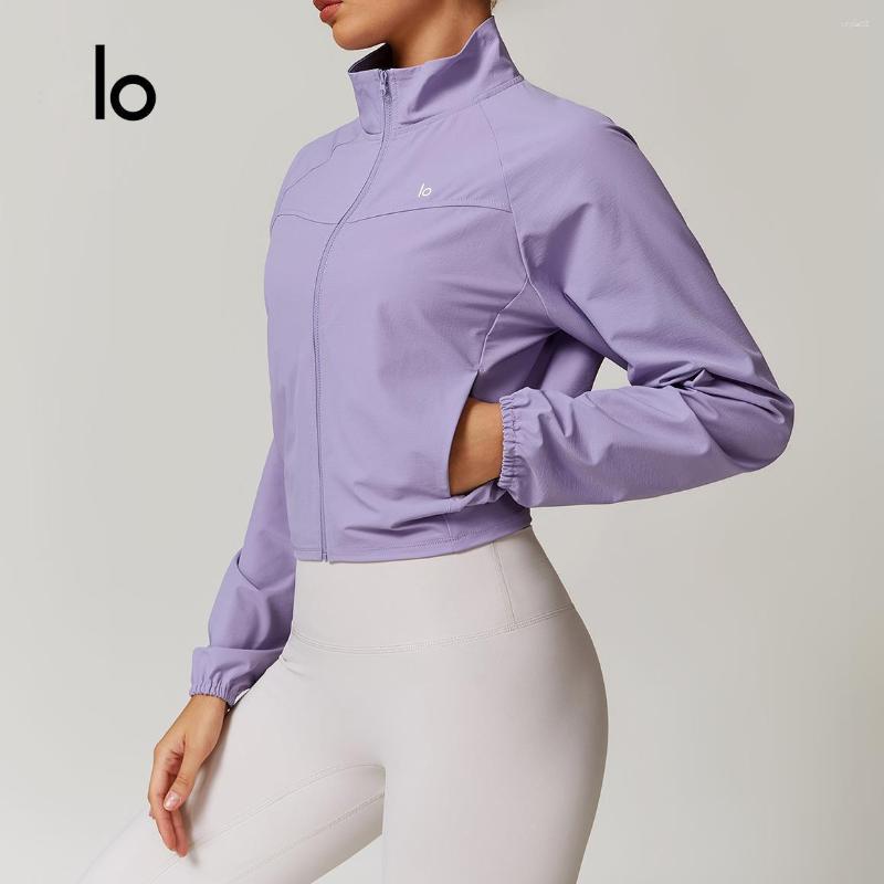 Women's Jackets Long Sleeve Pocket Sports Jacket Women Zip Fiess Yoga Shirt Gym Top Activewear Running Coats Workout Clothes Woman