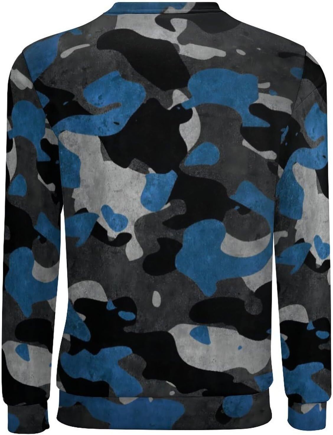 Long Sleeve Shirts for Men sweatshirt Men's Urban Streetwear Casual Camo Sweatshirt Fashion Sport Crew Neck Pullover Top T shirt Tee Streetwear C