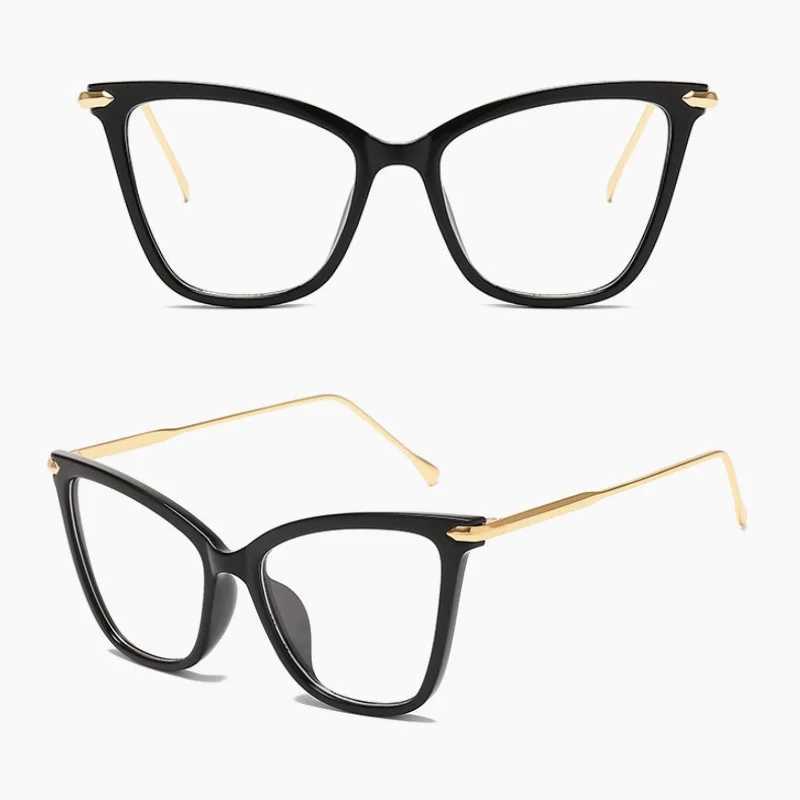 Cat Eye Glasses Frames Women 2024 Brand Design Transparent Glsses Frame For Men Big Frame Eyeglasses Female Clear Lens SpectacleX241008
