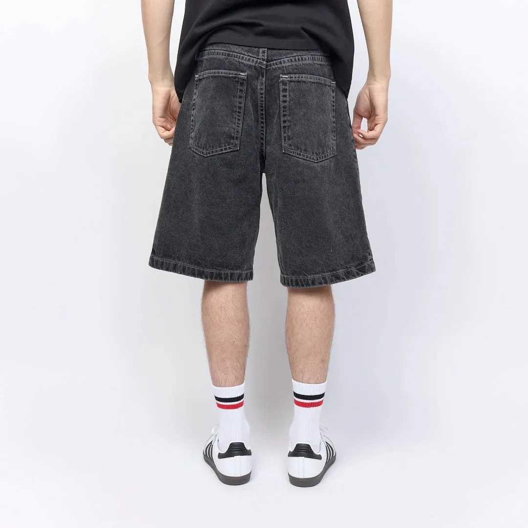 Polar Boy Shorts Y2K Pants Hip Hop Gothic Cartoon Embroidered Pocket Jeans Cowboy Gym Shorts High Waist Mens Basket ShortsW240713