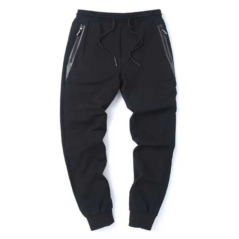 Youth Mens Casual Loose Solid Color All-match Knitted Pants Nine-point Drawstring Pants Sports Thin Guard PantsX241008