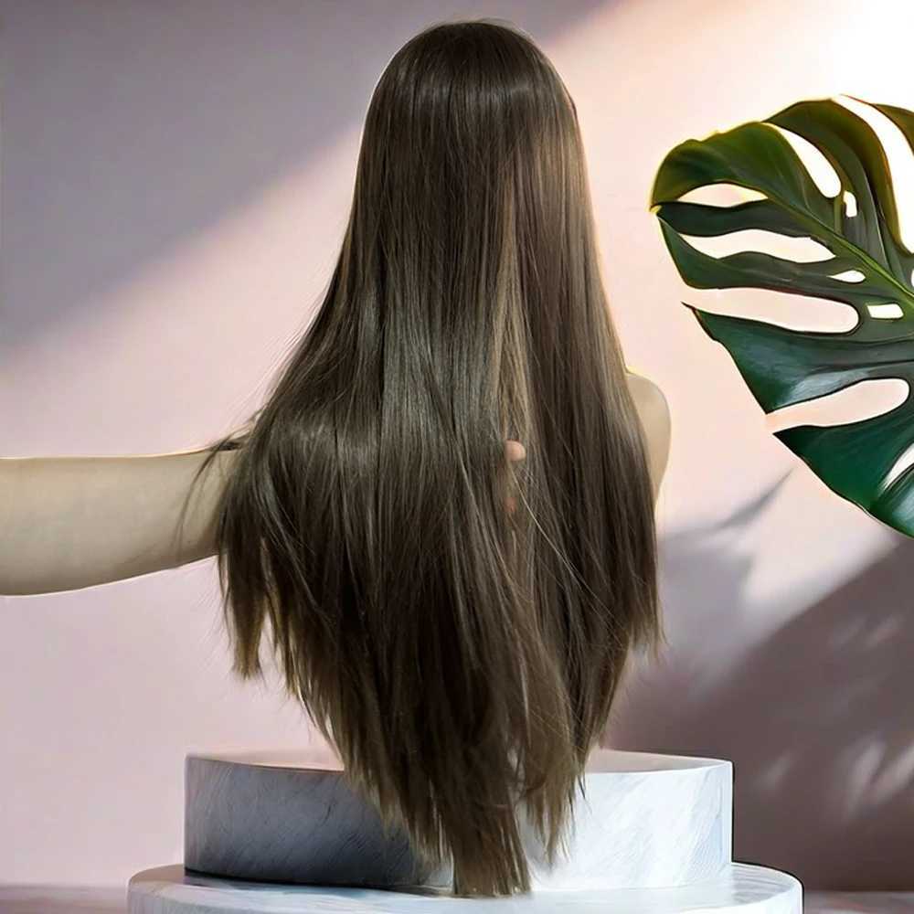 Brown Wig Synthetic Lace Wig Body Silky Straight Wig Long Honey Brown Lace Front Wig Glueless Hair Wigs For Women Cosplay WearXJ241008