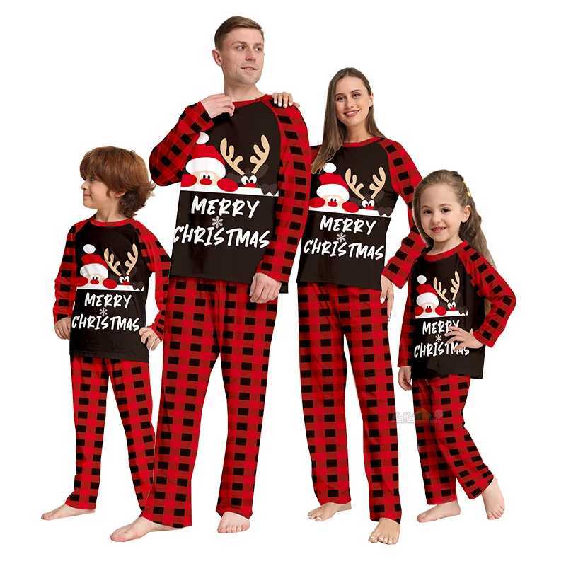 Family Christmas Set Pajama Competition 2024 Christmas Elk Adult Children Mother Daughter Appearance Pajama Childrens Casual Clothing Pjs Clothing W24