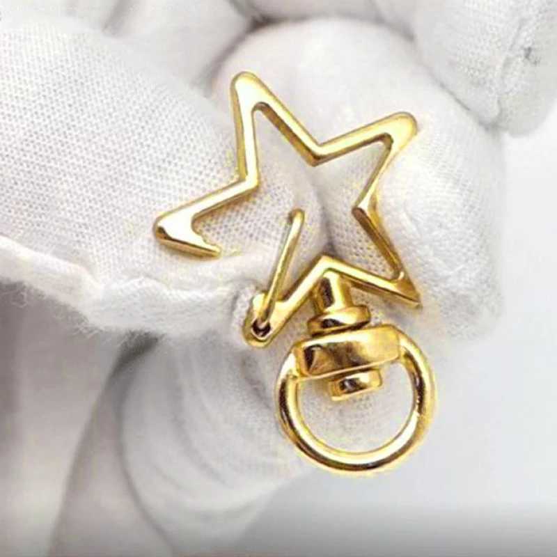 Set of 10 Metal Swivel Lobster Claw Clasps Star/Moon Snap Hook Swivel Lanyard Clip DIY Supplies Jewelry Making KeychainX241008