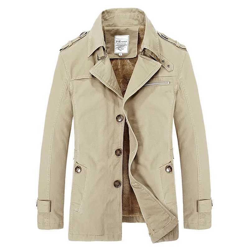 2022 Brand Business Leisure Long Winter Jacket Mens Trench Jacket Fashion Windproof Jacket Mens Coat Warm Plus Size M-5XL W241007