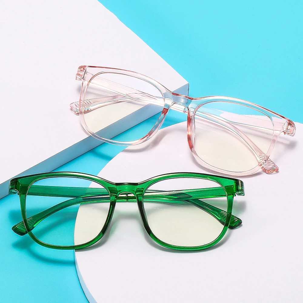 Transparent Computer Glasses Frame Women Men Anti Blue Light square Eyewear Blocking Glasses Optical Spectacle Eyeglass roundX241008
