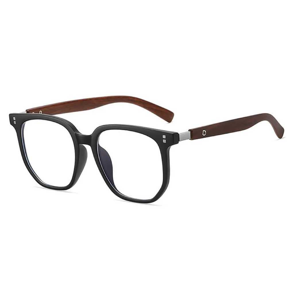Reading Glasses Men Unisex Wood Grain Metal Frame Myopia Glasses Myopia Glass Women Eye GlassesX241008