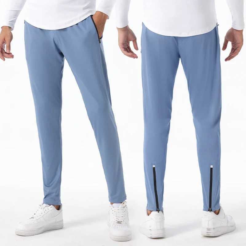 Mens Ice Silk Comfort Fitness Sweatpants Running Solid Color Elasticity Legging Bodybuilding Yoga Quick Dry Pants Go HikingX241008