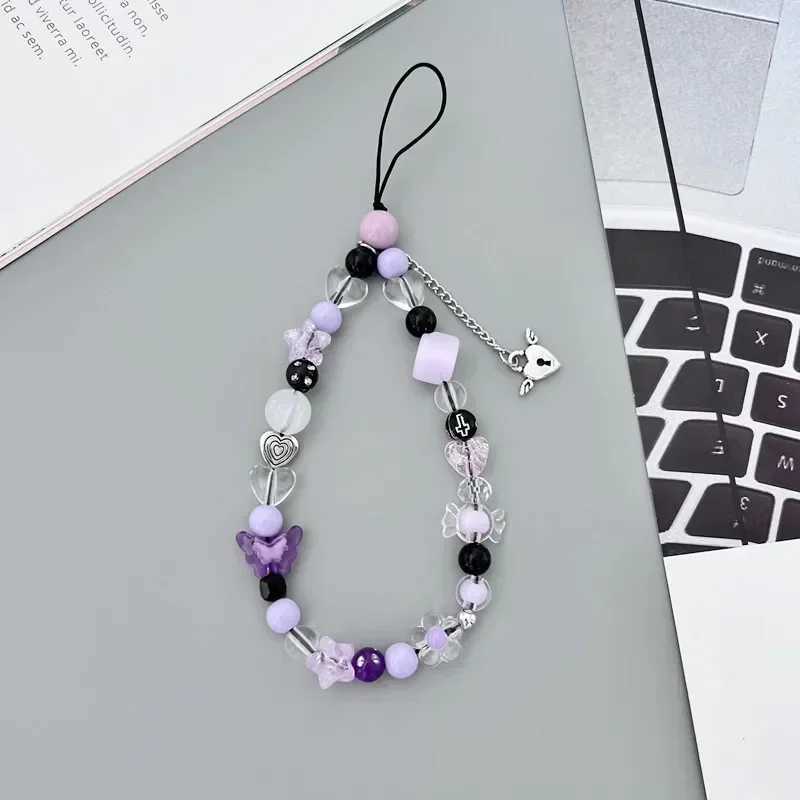 2024 Explosive Ins Style Personality Phone Camera Phone Chain Acrylic Beads Phone StrAP Keychain StrAPX241008