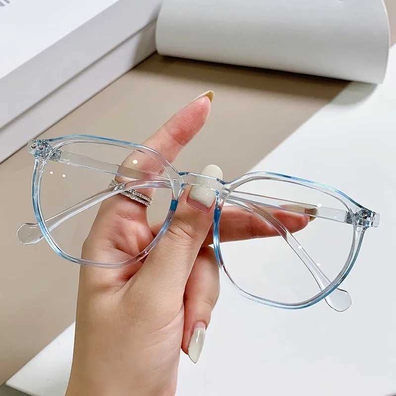 Transparent polygon Computer Glasses Frame Women Men Anti Blue Light Eyewear Blocking Glasses Optical Spectacle EyeglassX241008