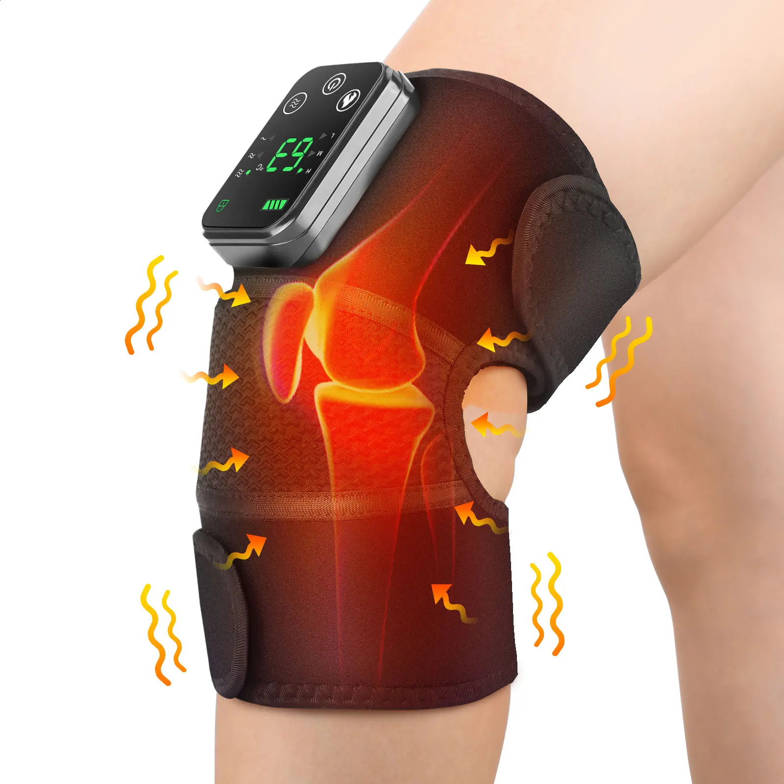 Electric heated shoulder massager vibration bracket rechargeable knee elbow massager belt relieves arthritis pain and health care 241008