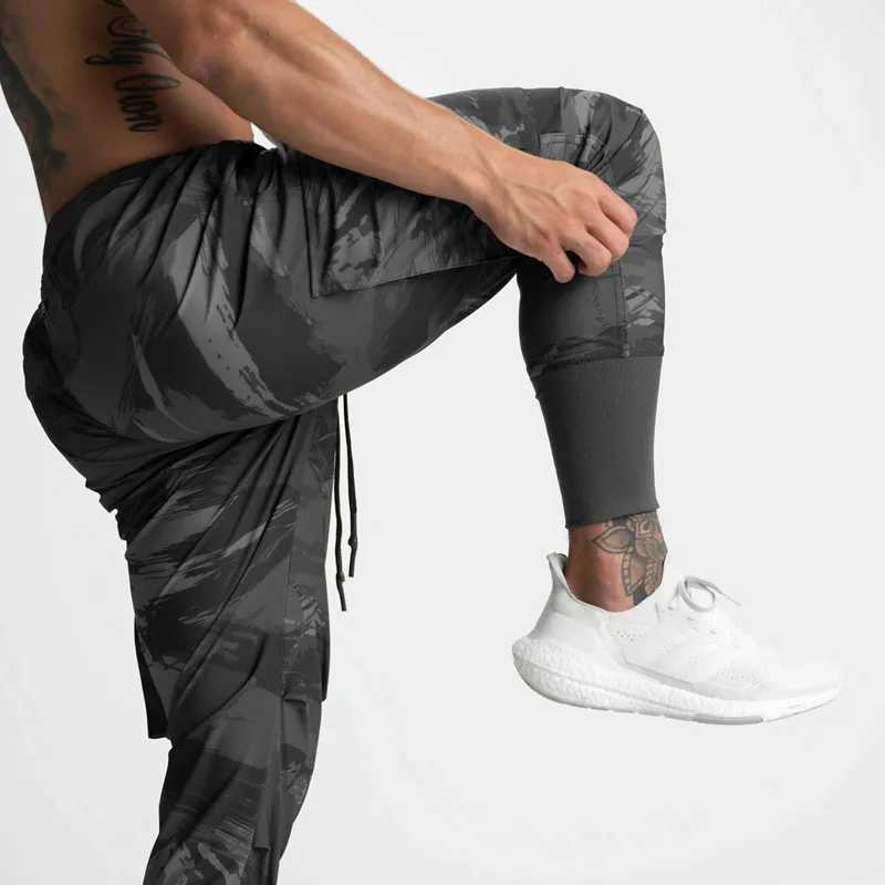 2022 New camouflage Sport Pants Mens Fitness Trousers Summer Thin Loose Quick-Drying Stretchy sweatpants Running Training PantsX241008