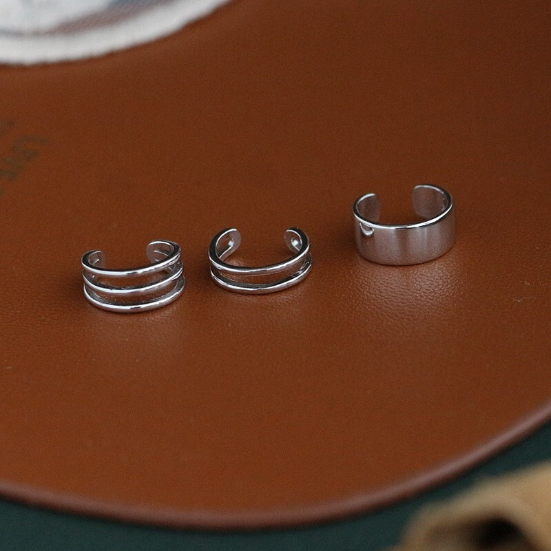 Sier plated clips for women without holes, high-end feeg, clips, studs, bone small earrings, ear rings, simple design