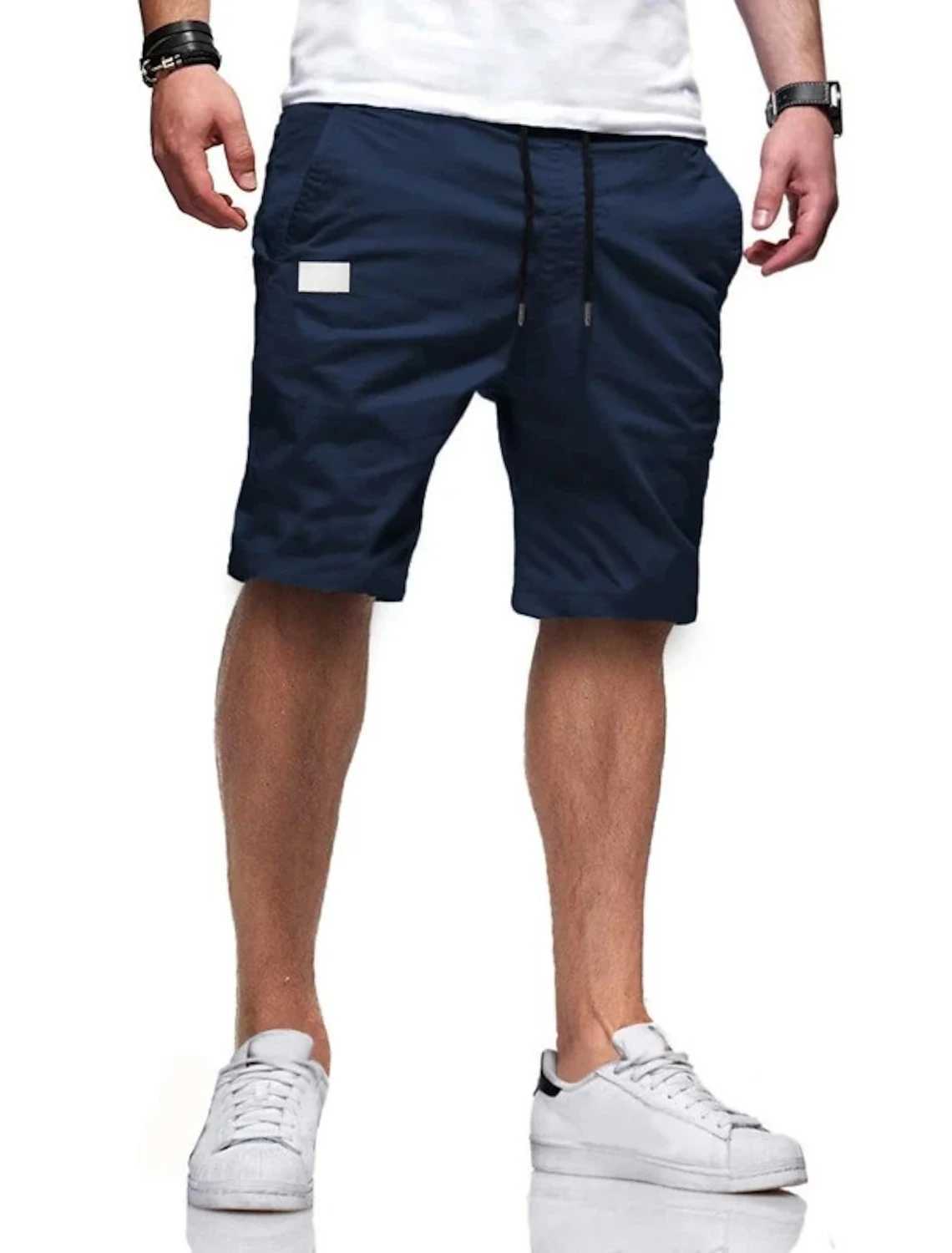 Mens Fashion Hip Hop Shorts Summer Cotton Casual Capris Running Sports Shorts Street Shorts High Quality Straight Leg ShortsW240713