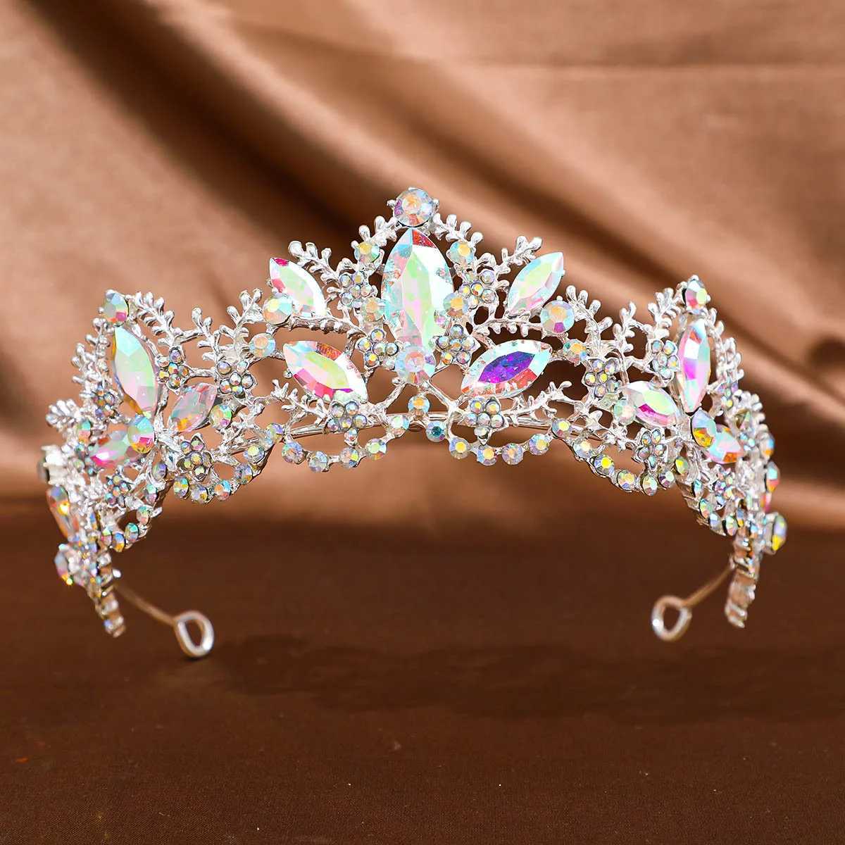 1 piece of retro Baroque headpiece luxury bridal wedding crystal queen headpiece rhinestone headband hair accessories W241007