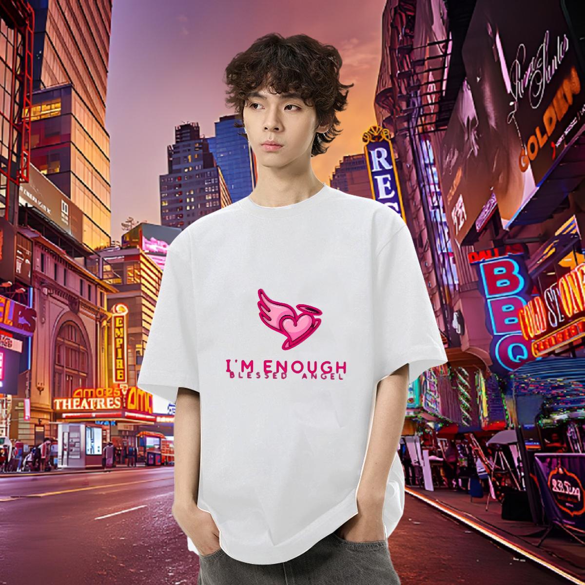 Designer Fashion Mens T Shirts 230g 100% Cotton Custom Big Size Men Tshirts Daily Outfit Breathable Short Sleeve Loose Tees Shirts