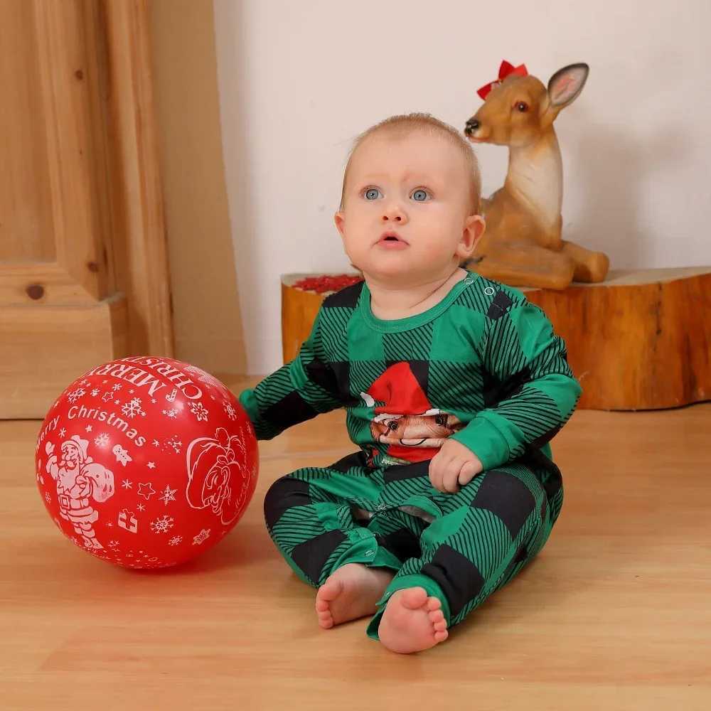 Family Christmas Pajamas Set Cute Dog Print Parent-child Matching Outfit Soft Loose Clothing Sets Baby Romper Pyjamas Xmas LookXJ241008
