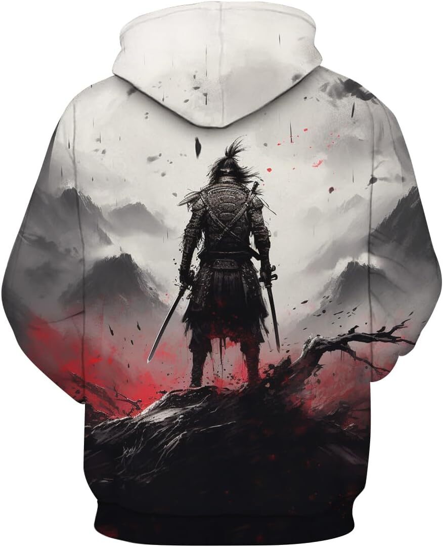 Hoodie for Mens Womens Mens Japanese Bushido Hoodie Novelty Funny Long Sleeve Pullover Hoodies Graphic Hoodies sweatshirt Pullover Long Sleeve