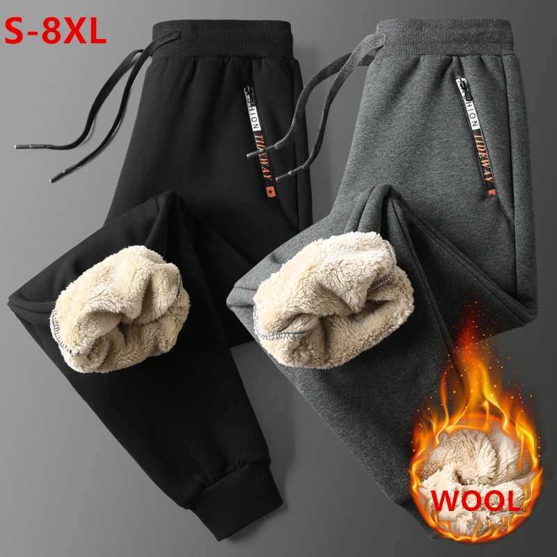 Mens Cashmere Thickened Trousers Winter Lamb Cashmere Sweatpant for Men Comfortable Sports Pants Men Casual Warm Joggers PantsX241008