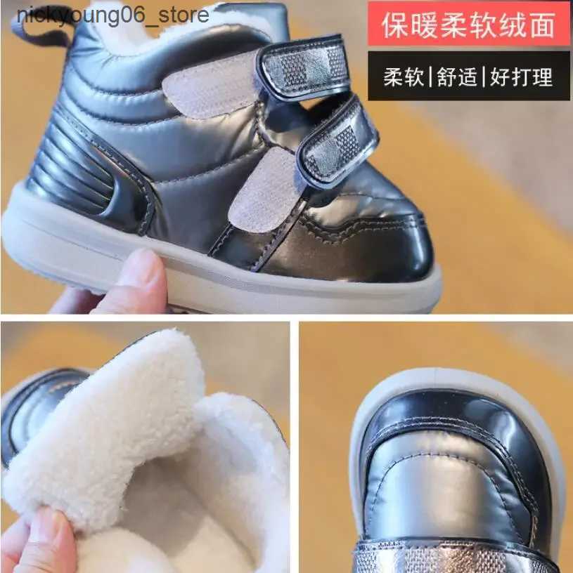 Boots Winter Kids Shoes for Boys Snow Boots Star Thicken Warm Children Girls Short Boots Baby Cotton Shoes L240910