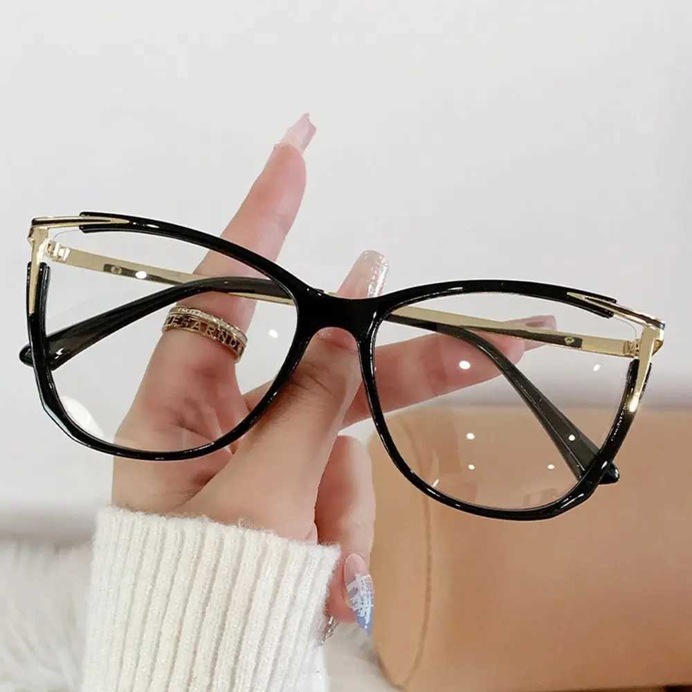 2024 Fashion Cat Eye Eyewear Computer Glasses Frame Women Men Anti Blue Light Blocking Glasses Optical Spectacle EyeglassX241008