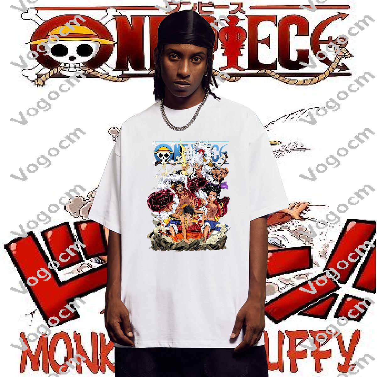 Classic T shirt 230g 100% Cotton Anime Print Couples T Shirts Summer Casual Breathable Crew Neck Cool Design Tee Shirt