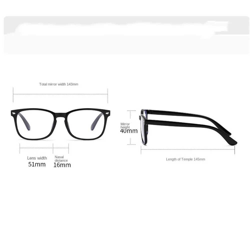 Portable Blue Light Blocking Glasses Black Leopard Square Frame Eyeglasses Men and Women Anti Blue Ray Office Computer GogglesX241008