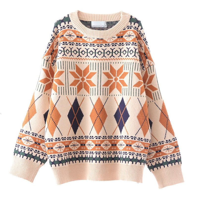 2024 New Designer Autumn/Winter Korean Couple Knitted Sweater Loose Lazy Retro Sweater Men's and Women's Jacket
