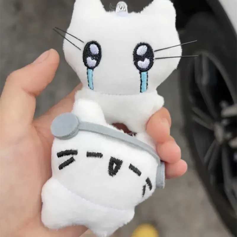 Kawaii Plush Cat Keychains Creative Embroidered Pendant Schoolbag Keyrings Backpacks Decoration Christmas Gift For FriendsX241008