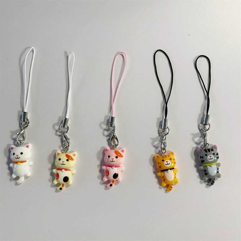 Strawberry Pendant Keyring Sweet Keychain Backpack Decoration Cherry Bowknot Keyholder Women Girl Jewelry OrnamentX241008
