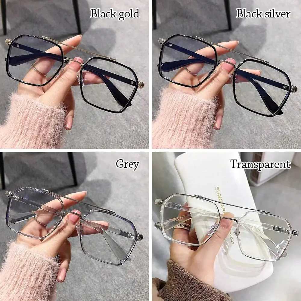 Anti Blue Light Glasses Women Men Trendy Office Optical Spectacle Blue Ray Blocking Eyewear Fashion Metal Frame Computer GogglesX241008