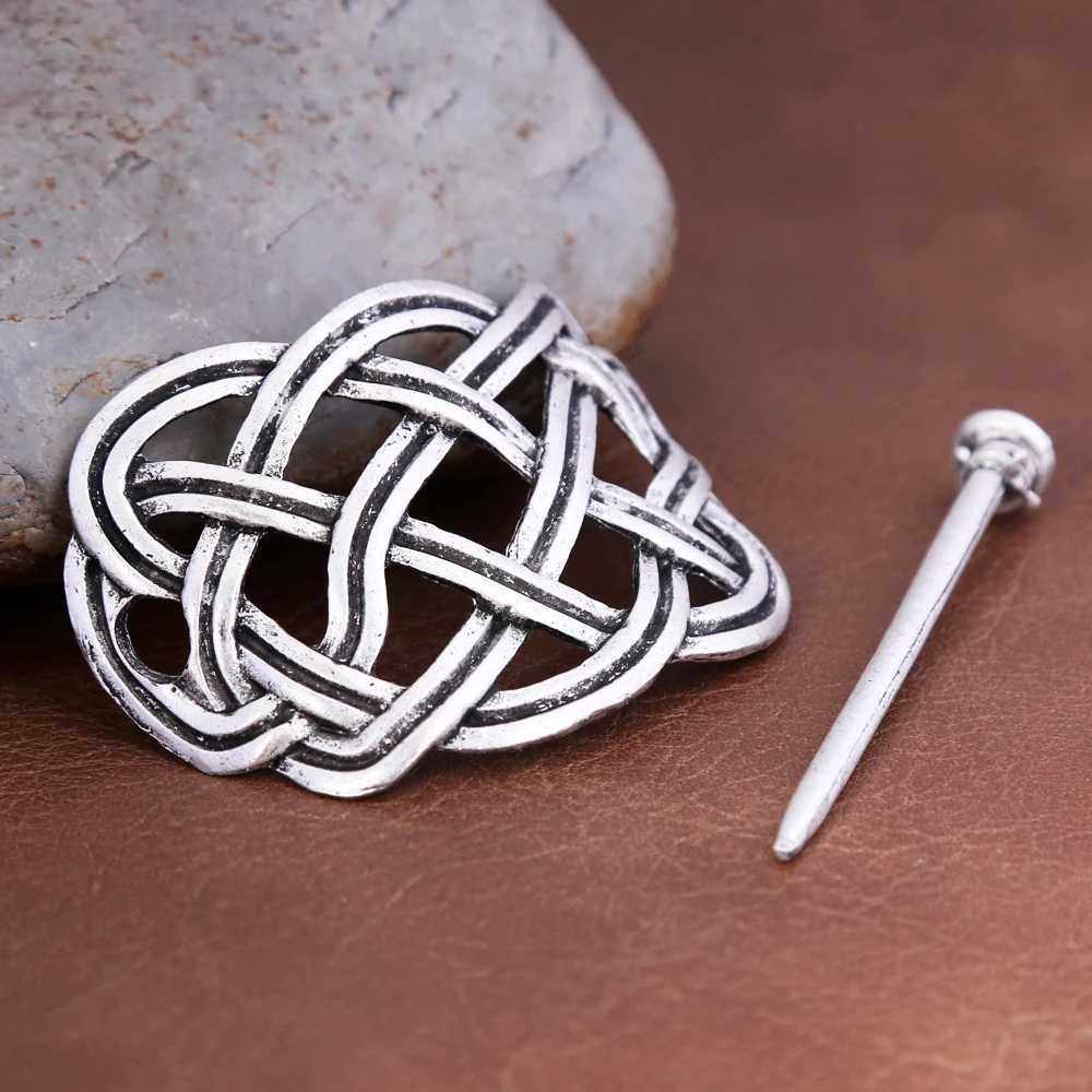 Classic Viking Celtic Knot Hair Womens Hair Slide Retro Silver Fashion Norwegian Medieval Jewelry Accessories Wholesale W241007